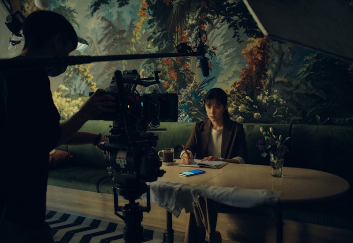 林予晞在劇中鍥而不捨追查同事意外身亡的真相。（鏡文學提供）