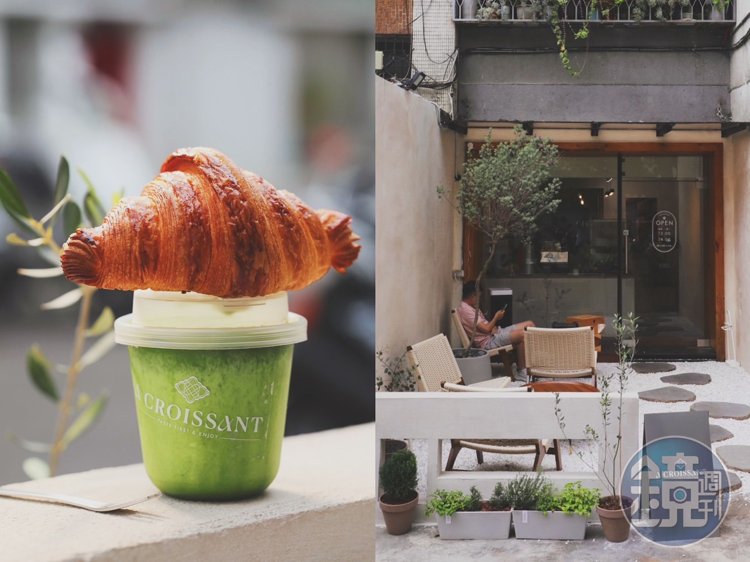 今年3月開幕的可頌專賣店「A croissant」，位於台中西區美村路上。