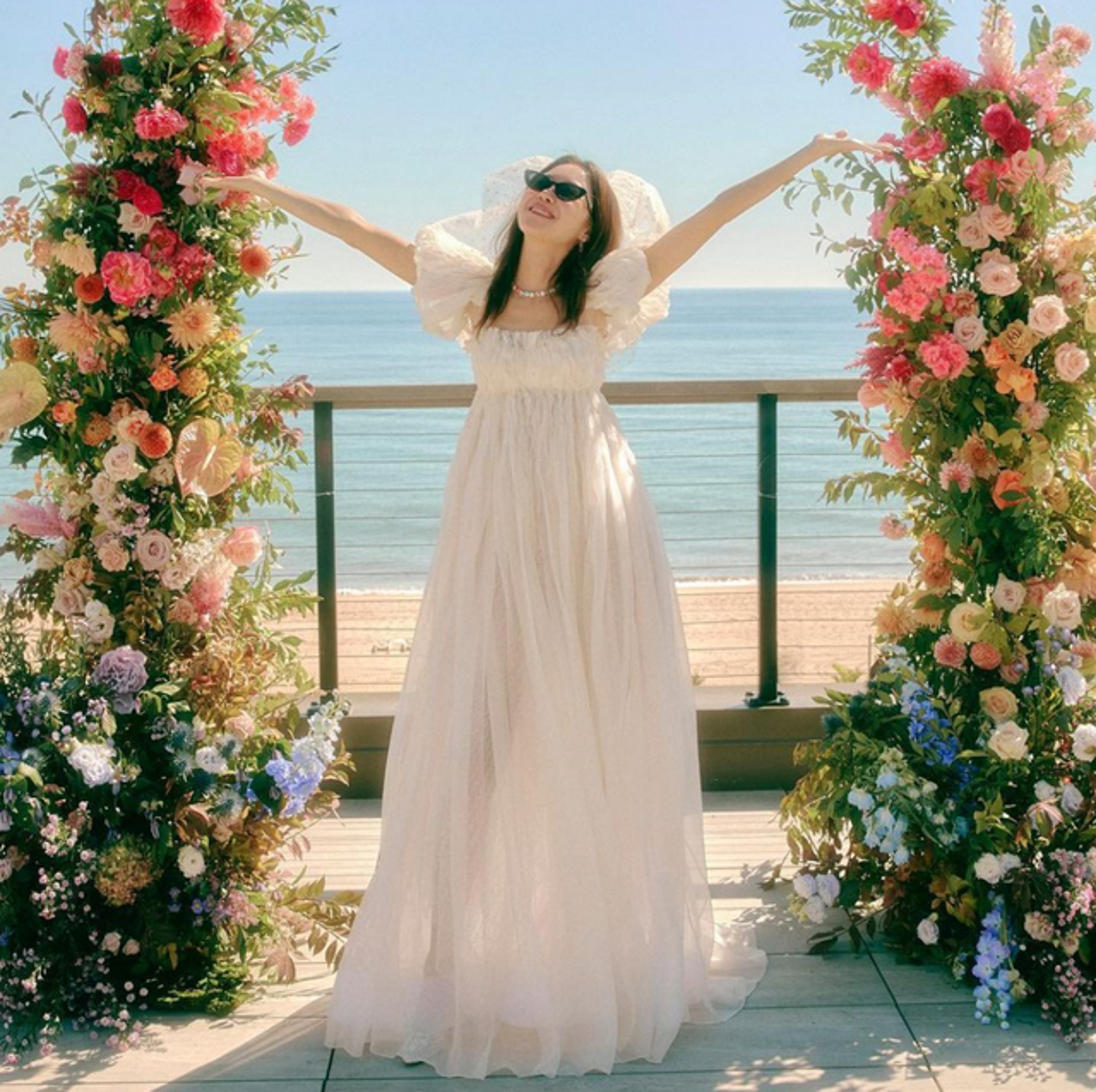 孔曉振結婚辦在美國紐約，在美籍韓裔Kevin Oh的家人親友面前獲得祝福。（翻攝孔曉振 INS)
