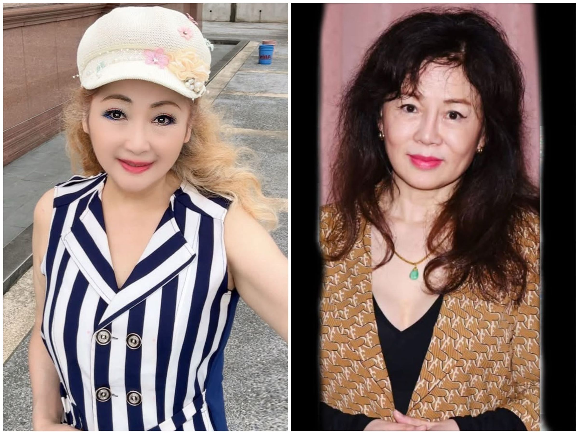 資深藝人池秋美(左)和演藝工會理事長曹雨婷(右)隔空交火。臉書