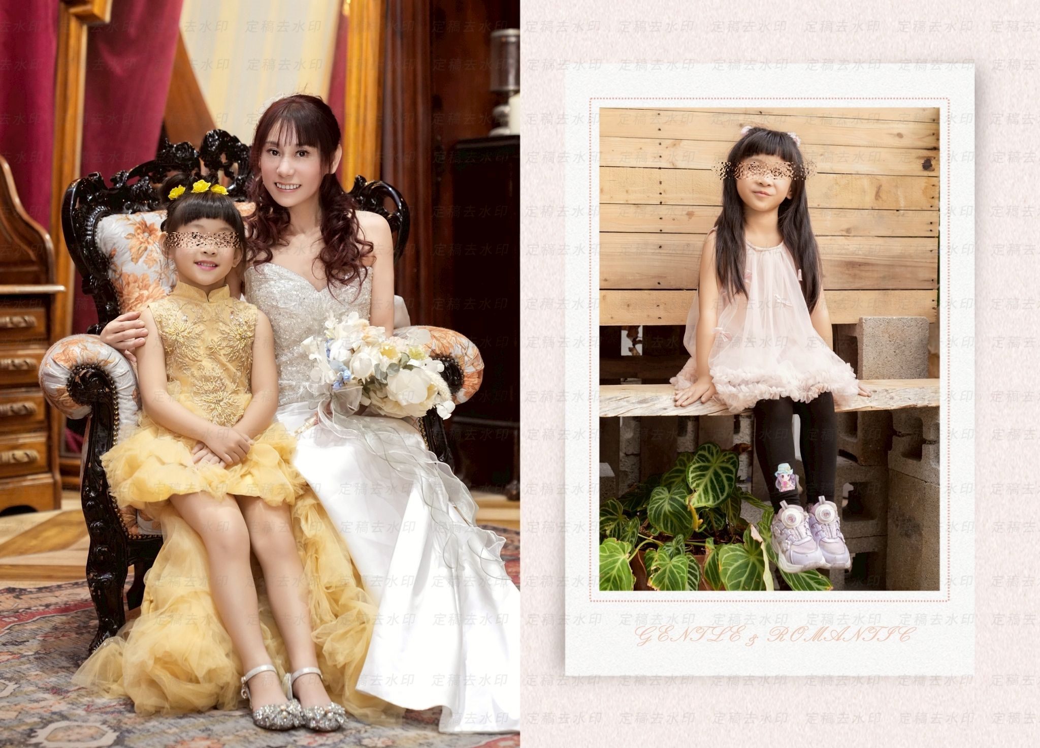 韓女說要為女兒穿上今年7月幼稚園畢業照穿的金鵝黃紗裙公主裝。（韓女提供）