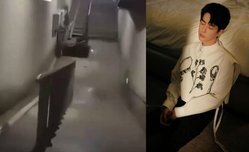 粉色外套、地下密道（左圖）、飯店監視器清空…于朦朧命案疑雲再起。（翻攝自Threads）