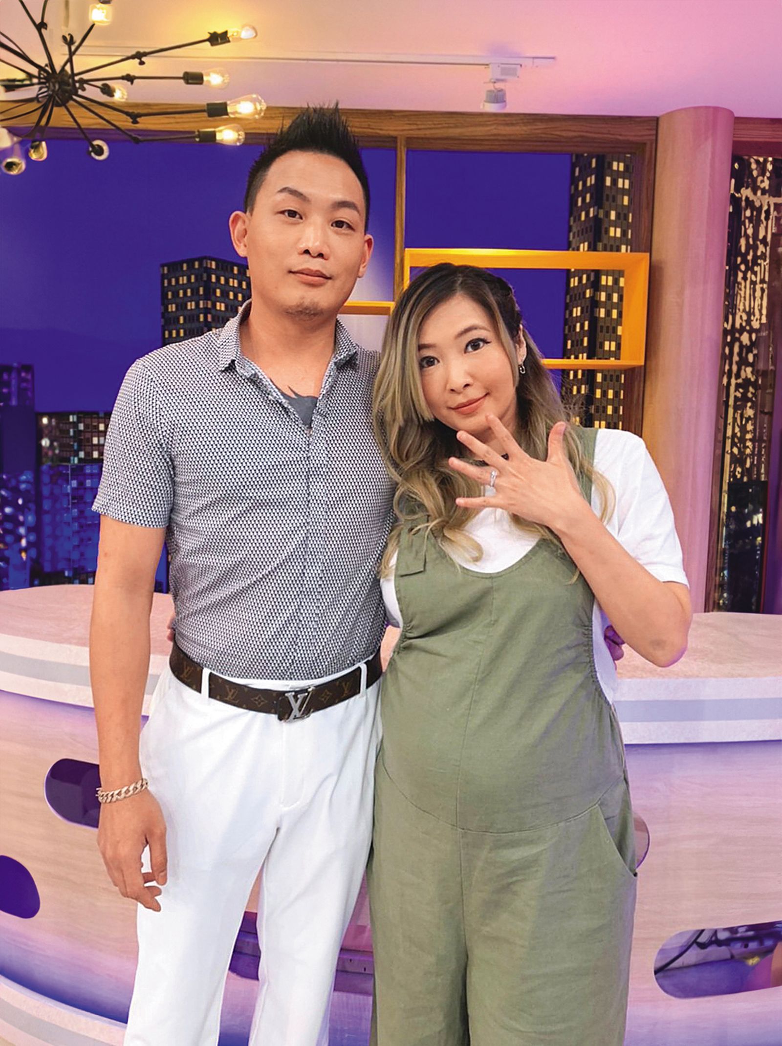 Makiyo（右）和前夫小金（左）婚姻只維持14個月，後續小金搞消失，Makiyo獨自育兒。（衛視提供）