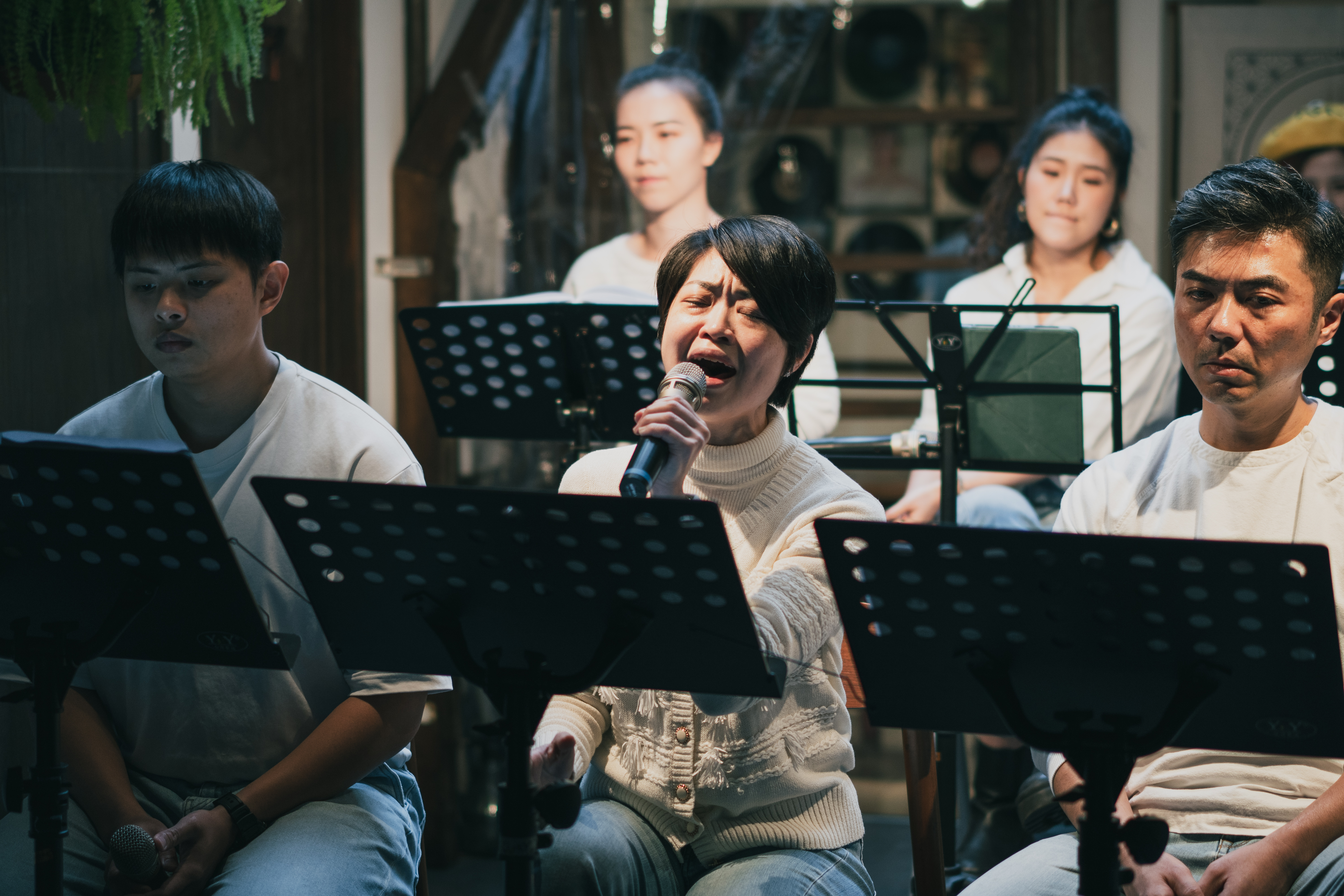 SML樂劇創製在二條通劇匯舉行《阿媽的比基尼》讀劇。（榮耀基金會提供）