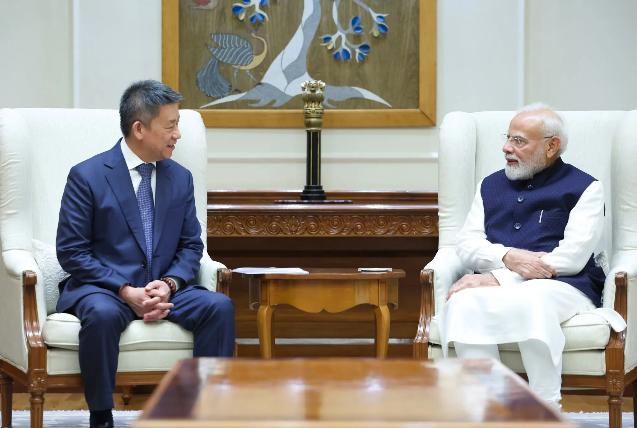 台達電董事長鄭平與印度總理Narendra Modi會面。（取自台達電臉書）