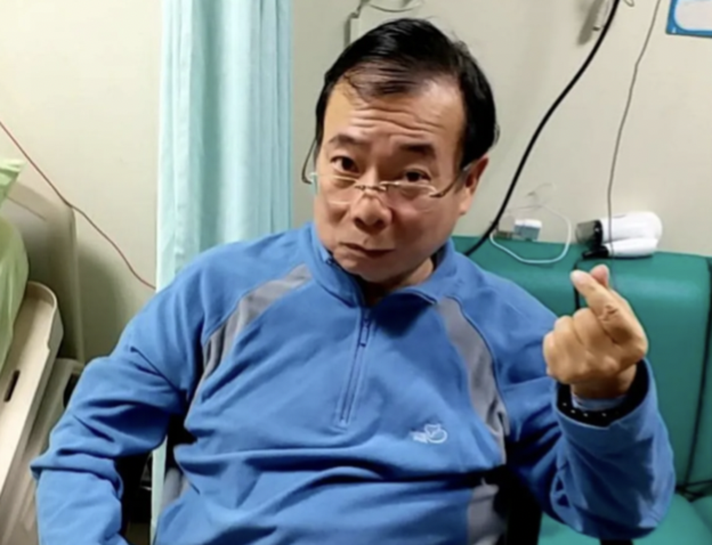 廖峻驚傳3度中風，目前已送醫檢查出是血管破裂，緊急住院治療。（翻攝自網路）