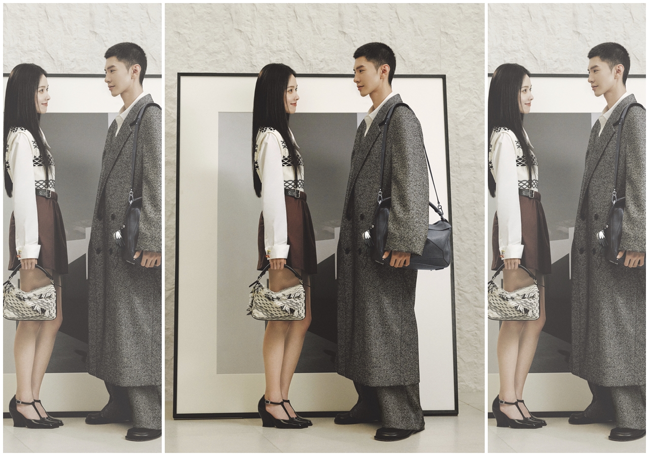 男女演員陳哲遠、陳都靈為LOEWE拍攝共5集的七夕短劇。（LOEWE提供）