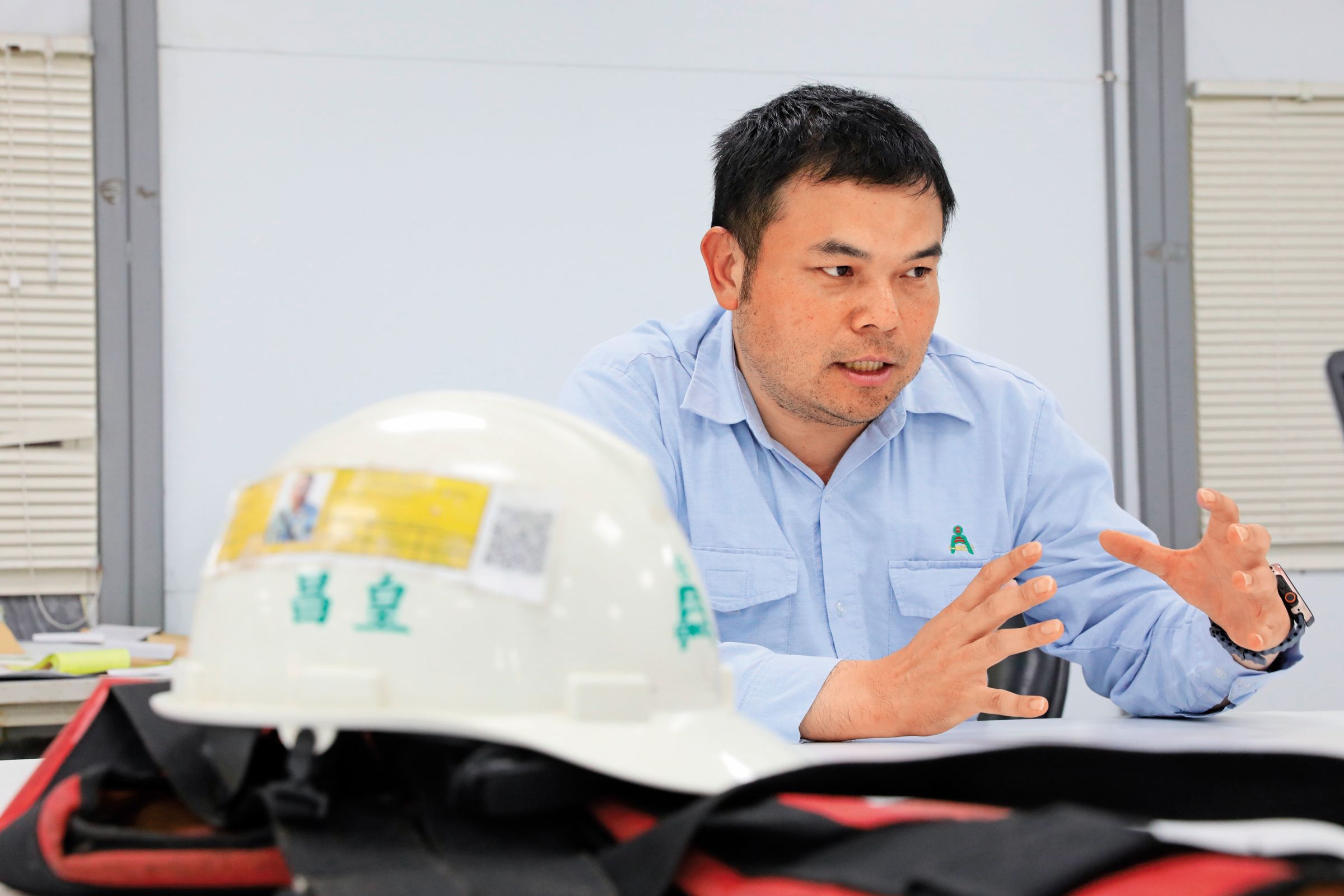 皇昌營造船機大隊經理康泰維表示,營造業最大的企業價值就是提供社會韌性。(圖/皇昌營造提供)