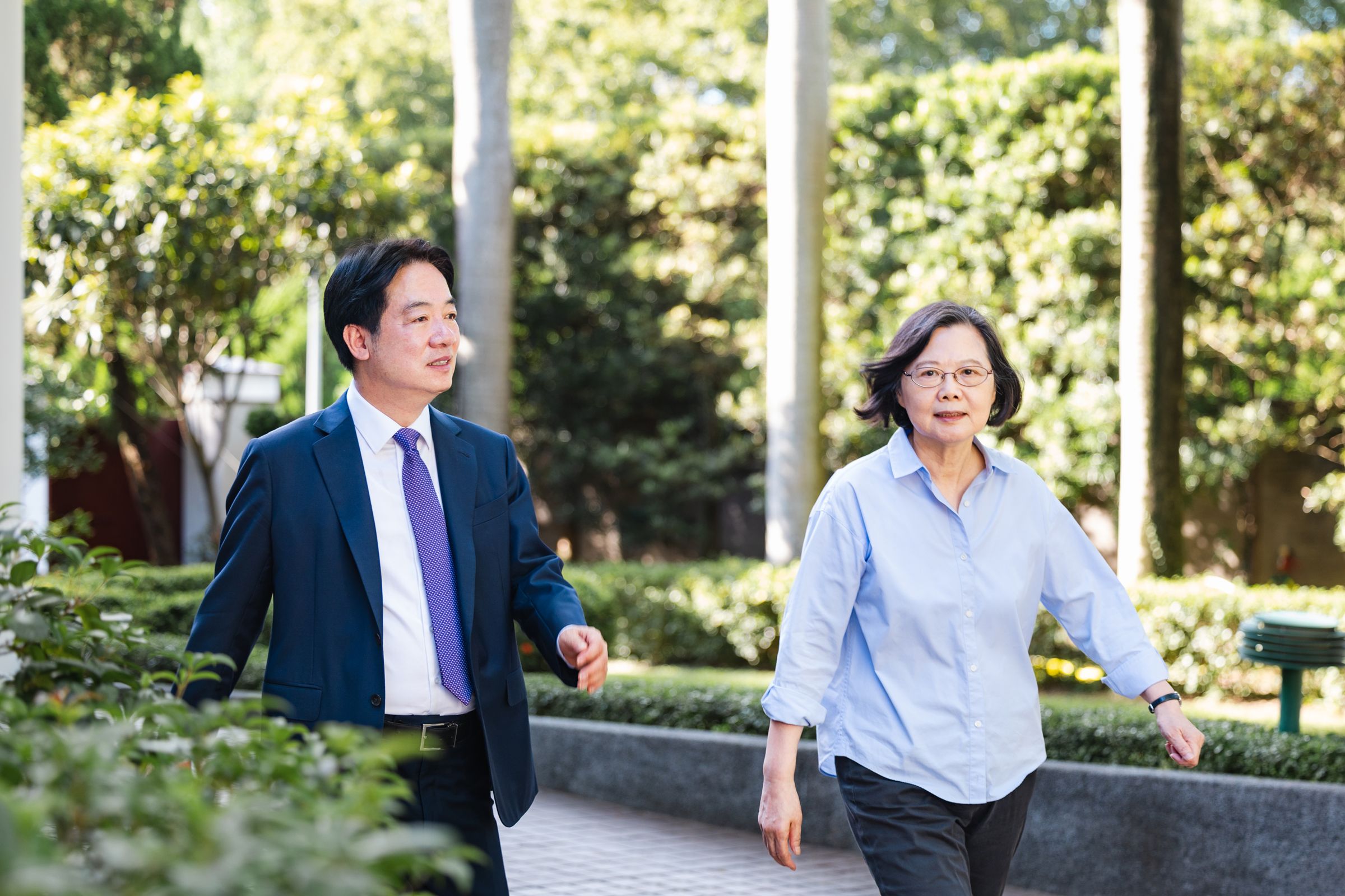 總統賴清德昨(6日)與前總統蔡英文在總統官邸會面。(總統府提供)