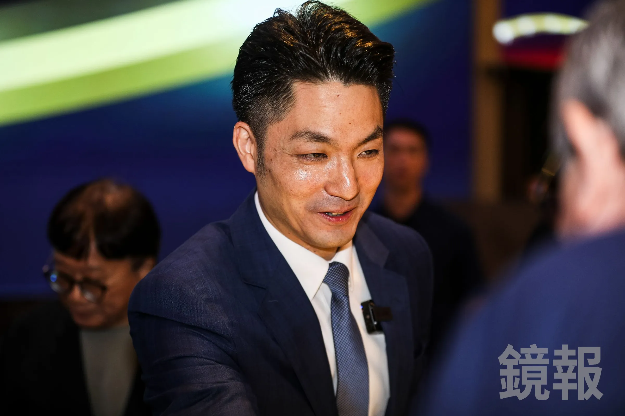對於外界質疑兒子取得國際交換學生資格,蔣萬安今於臉書po文回應。(鏡報鄒保祥攝)