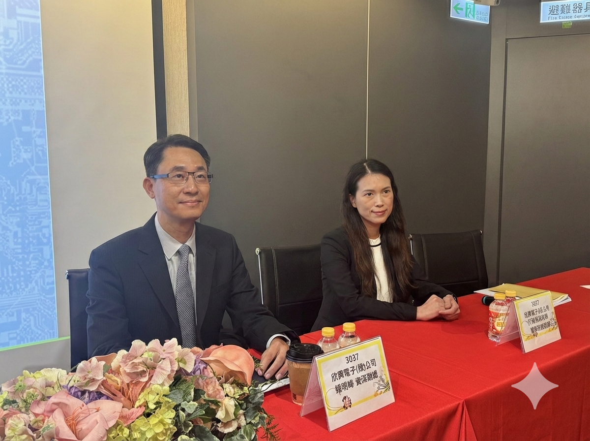 欣興電子今日召開今年第一季法說會。