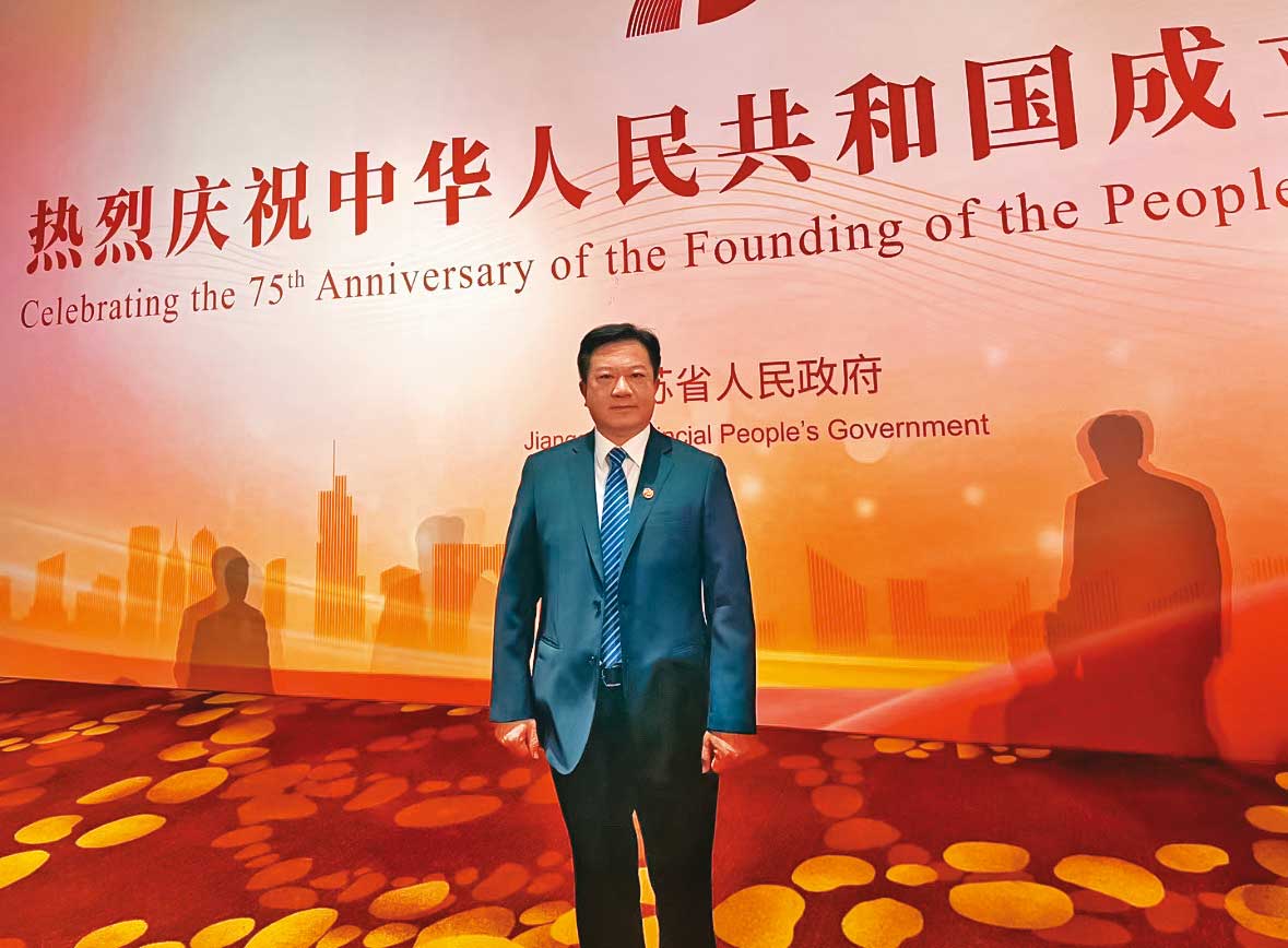 張建智愛熱鬧和重氣派，不顧桓鼎董事反對，堅持參選鎮江台商協會會長。（讀者提供）