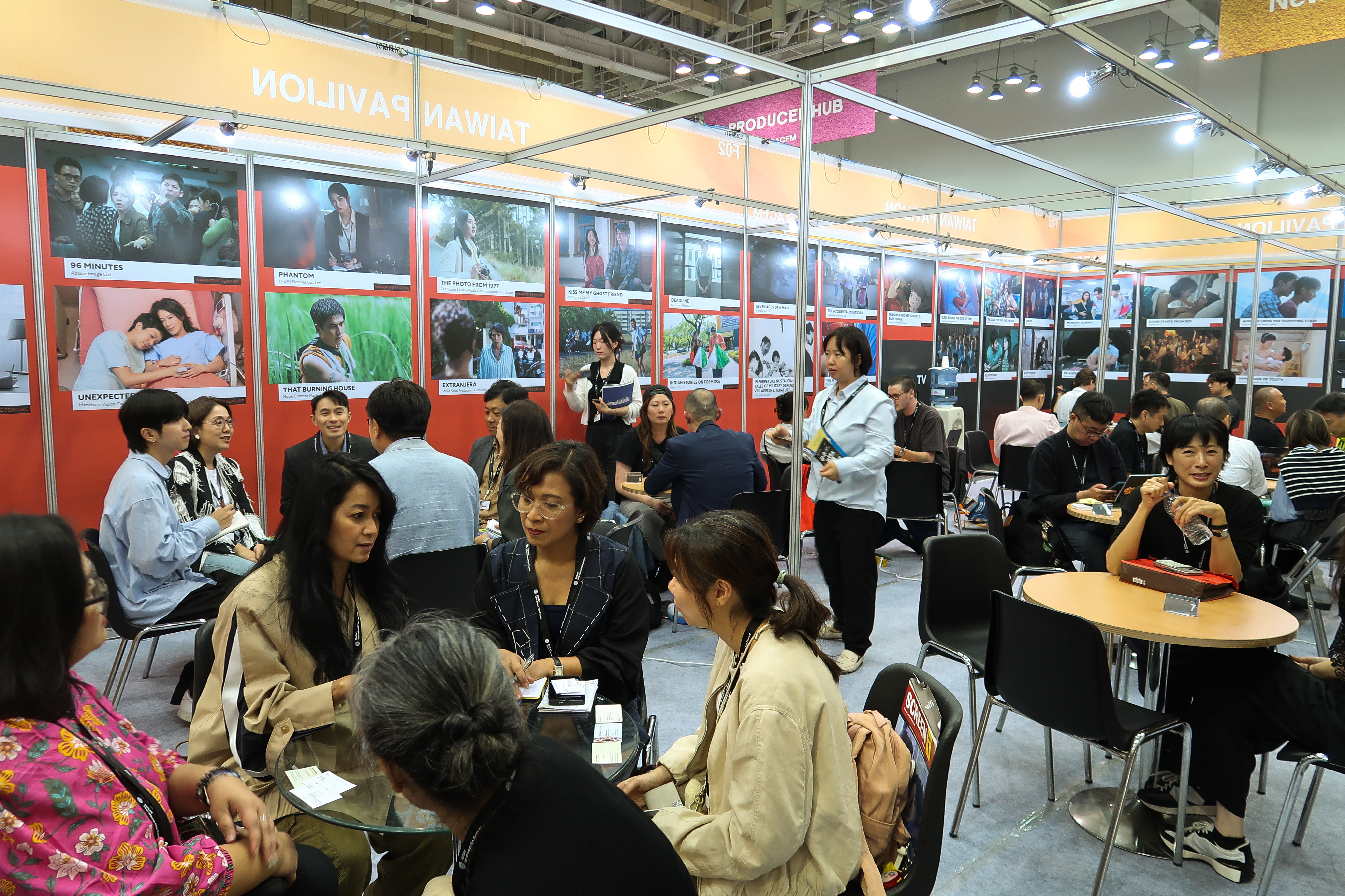 2025亞洲內容暨電影市場展於9月20日開展。臺灣館人氣爆棚。（文策院提供）