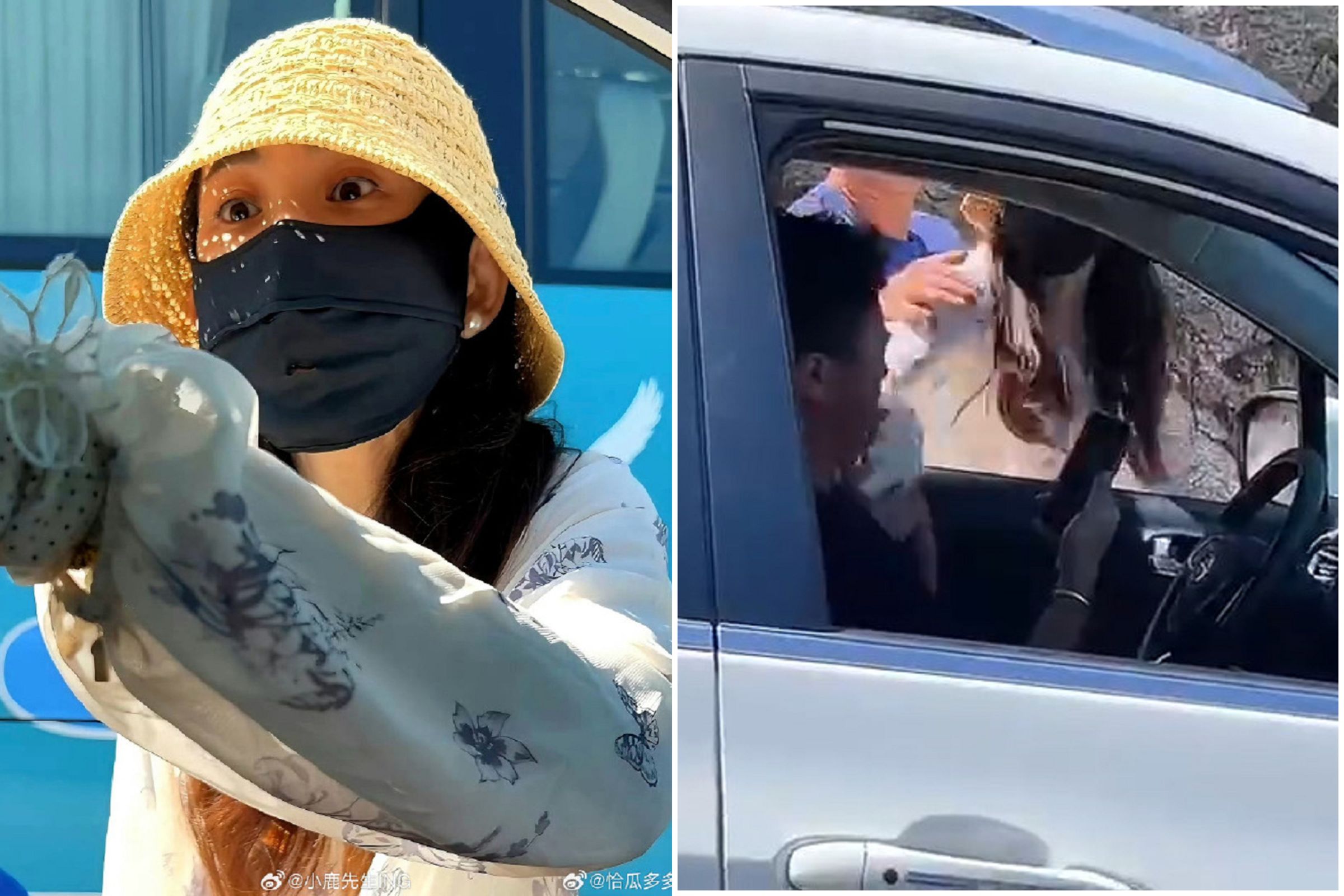 厲害了中國女三寶!逆向撞車還連搧對方10巴掌,身分被起底。(翻自微博)