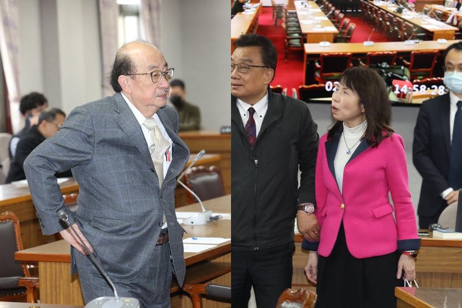 民眾黨立委陳昭姿（右）昨突然在立院開嗆綠委柯建銘（左），引發議論。