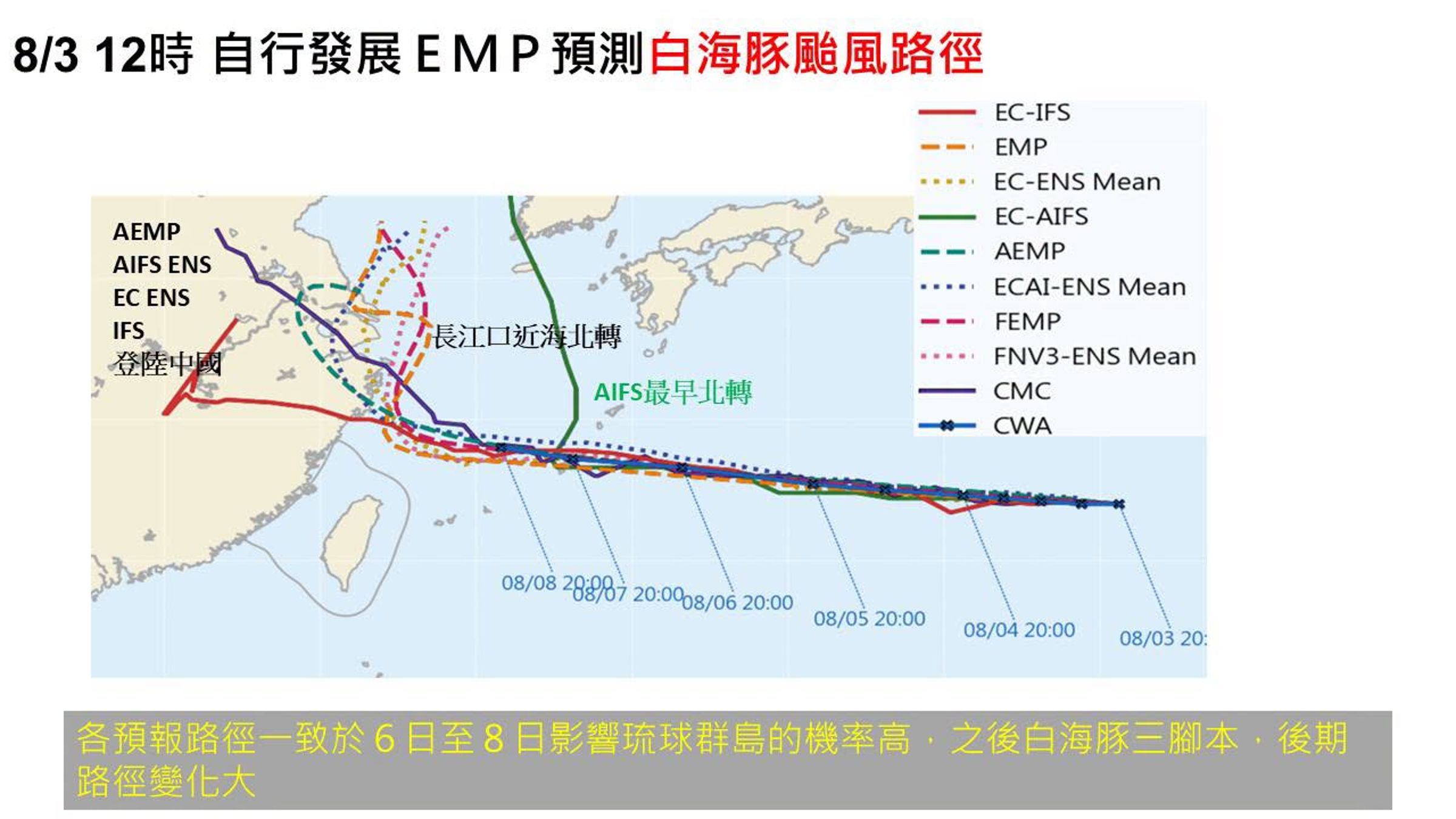 賈新興說明,白海豚預測路徑。(翻攝自臉書@賈新興)