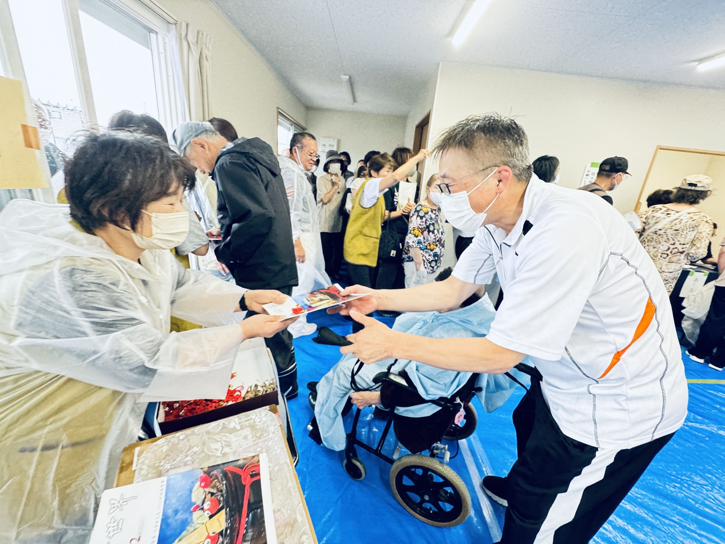 見舞金發放現場。(慈濟基金會提供)