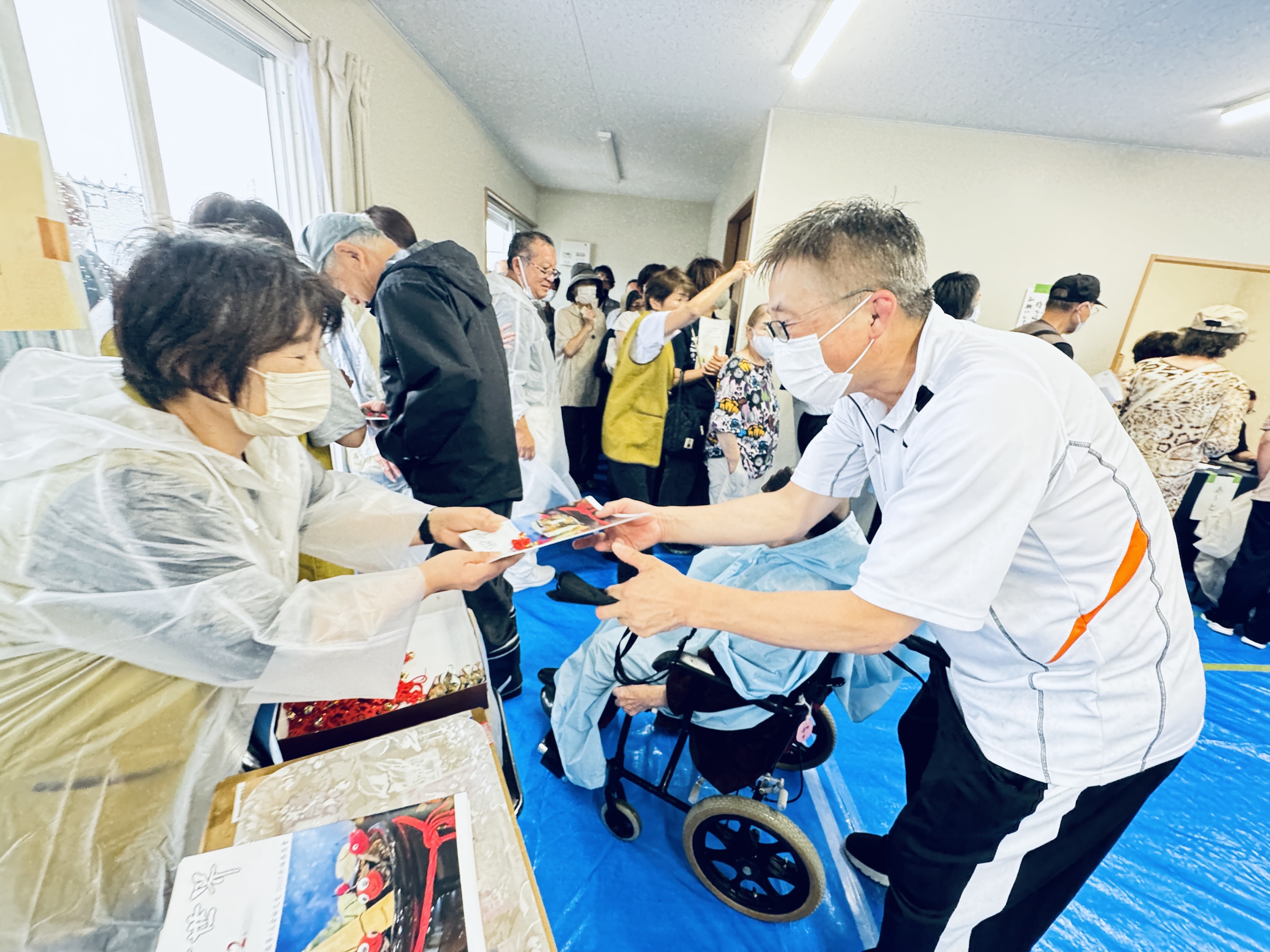 見舞金發放現場。（慈濟基金會提供）