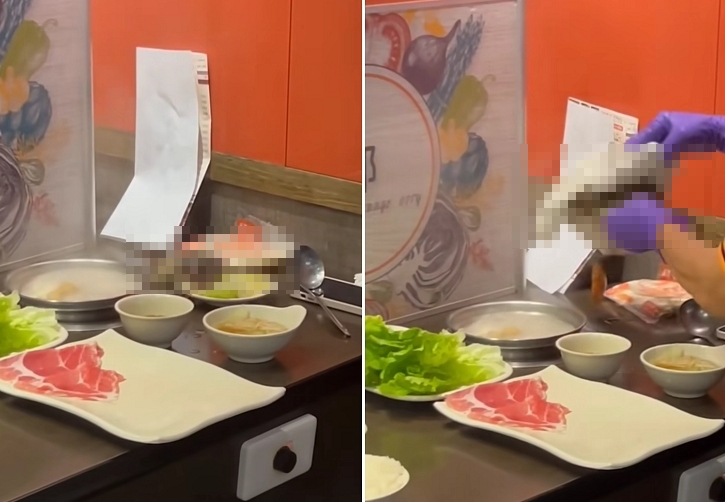 錢都板橋雙十店驚傳有老鼠從天花板掉落，引發用餐客人恐慌。（翻攝自臉書）