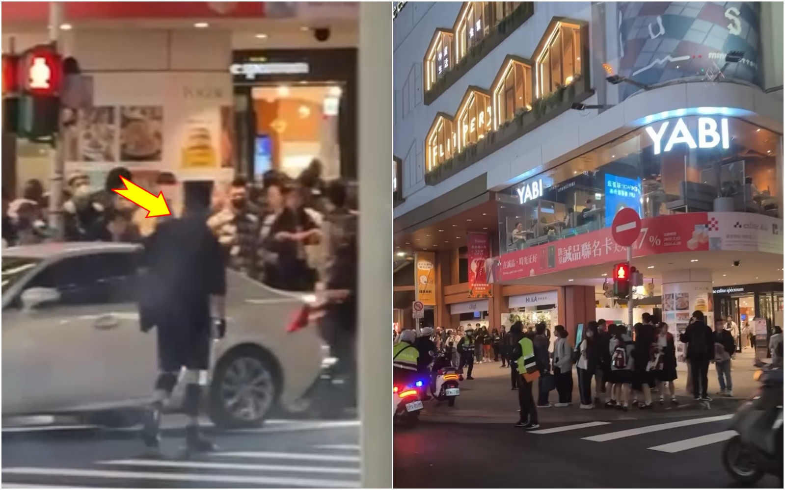 嫌犯張文在中山站、南西誠品外隨機砍人。（翻攝畫面／Threads @_tonyun）