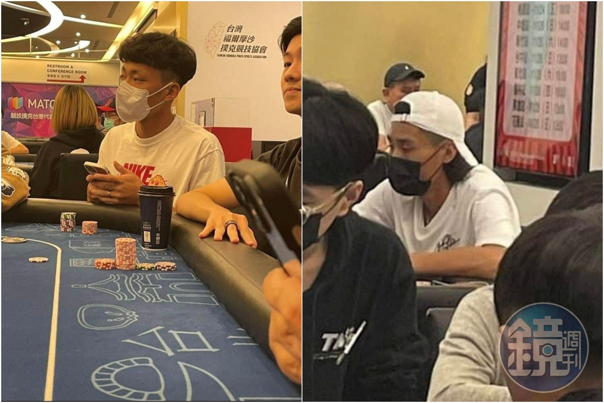 味全龍郭天信、張政禹被拍到玩德州撲克，球團決定下放二軍，祭出禁賽加罰款懲處。