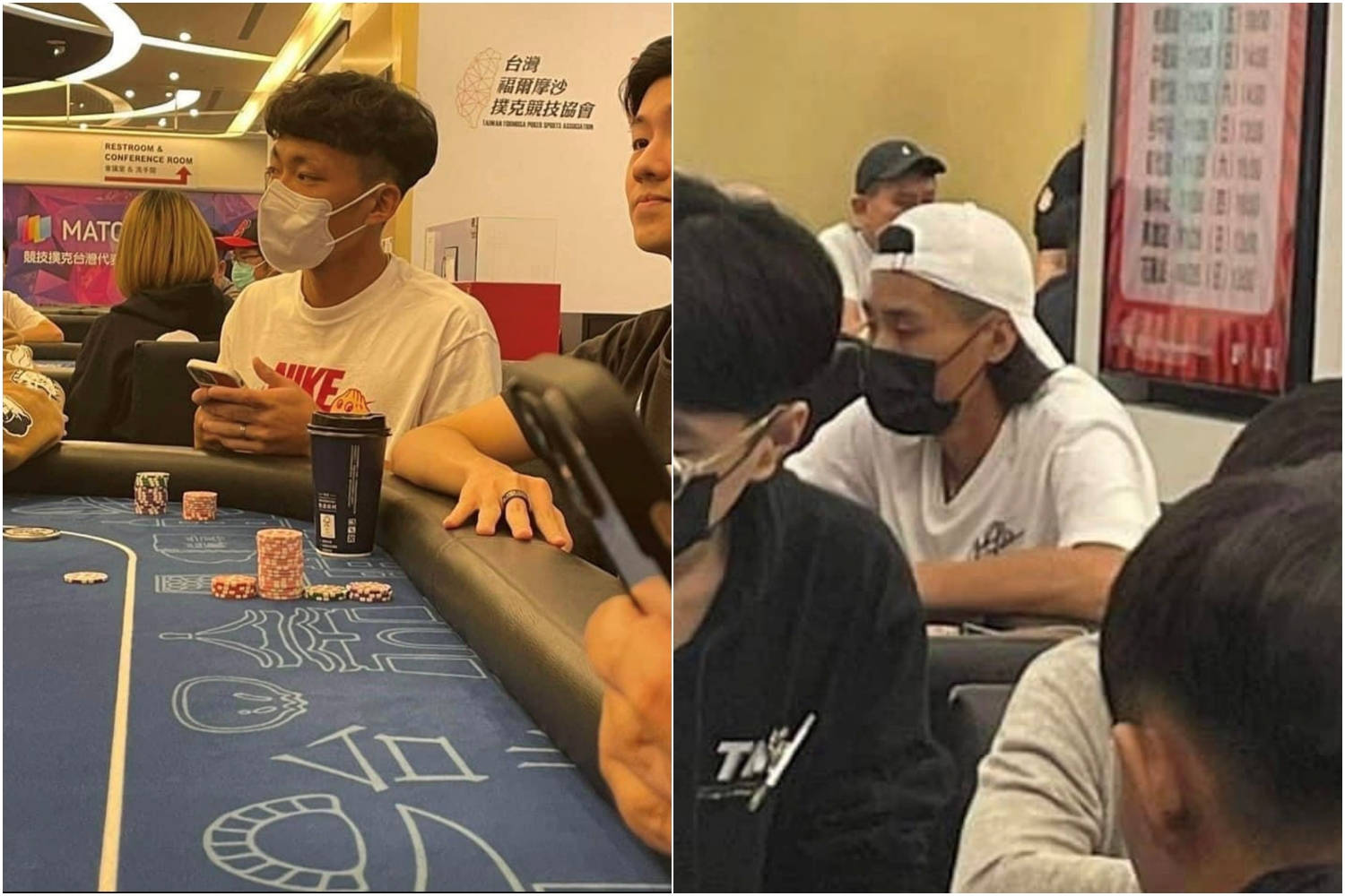 味全龍郭天信、張政禹被拍到玩德州撲克，球團決定下放二軍，祭出禁賽加罰款懲處。