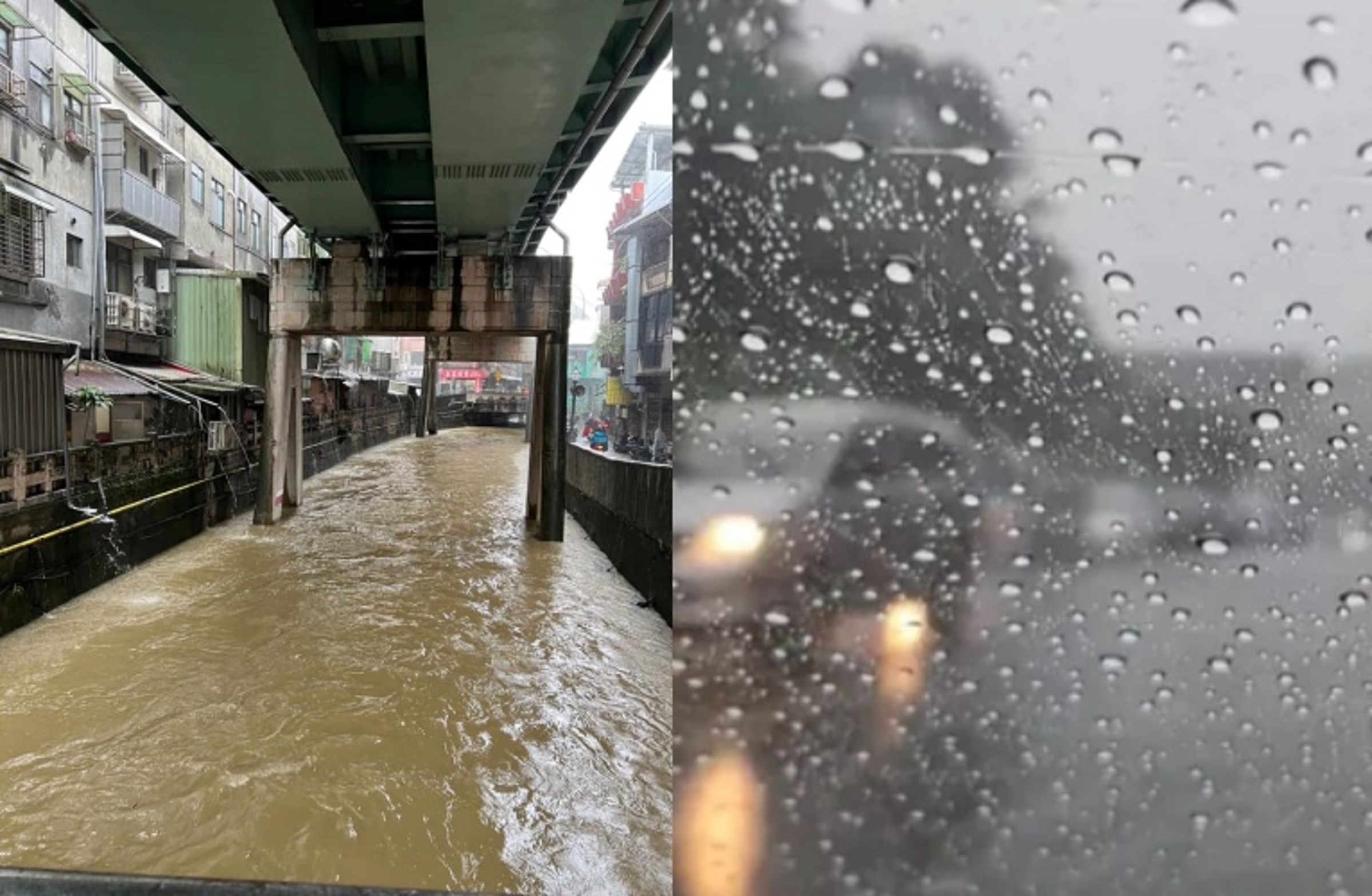 基隆今天風雨明顯,許多基隆居民出門感受到暴風雨都哀號一片。(翻攝自臉書 @基隆人的日常)