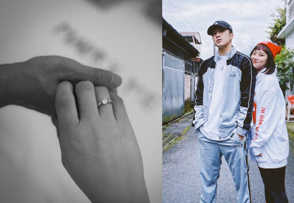 婁峻碩與焦凡凡愛情長跑7年，求婚成功啦。（翻攝焦凡凡、婁峻碩臉書）