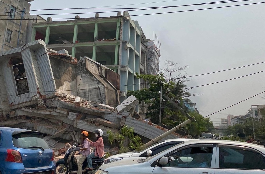 緬甸發生芮氏規模8.2地震，目前死傷慘重。（讀者提供）