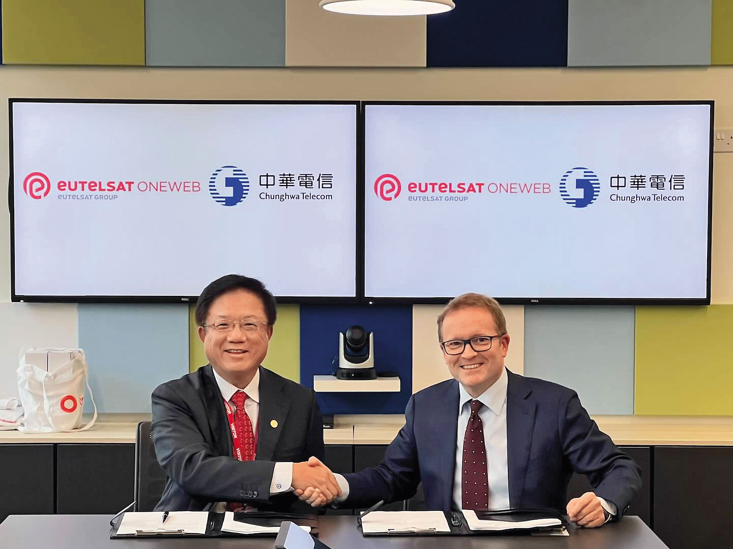 中華電信取得OneWeb台灣低軌衛星獨家代理合約，強化網路韌性。（中華電信提供）