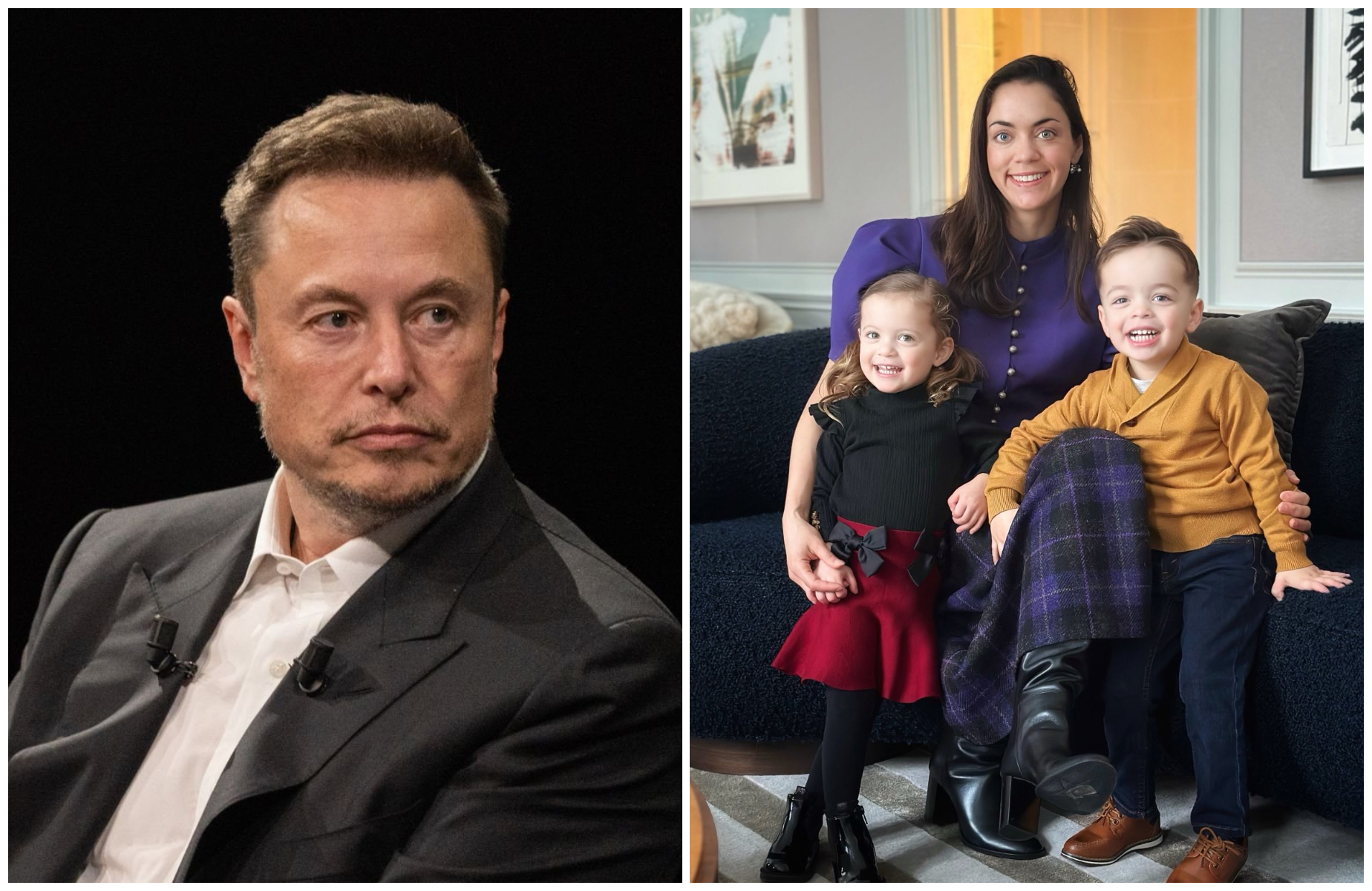 馬斯克與齊利斯（右）迎來第4名孩子。（翻攝X@shivon）