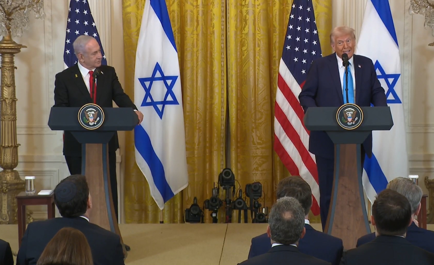 川普會見納坦雅胡後表示，美國將接管加薩地區。（翻攝自The White House臉書）