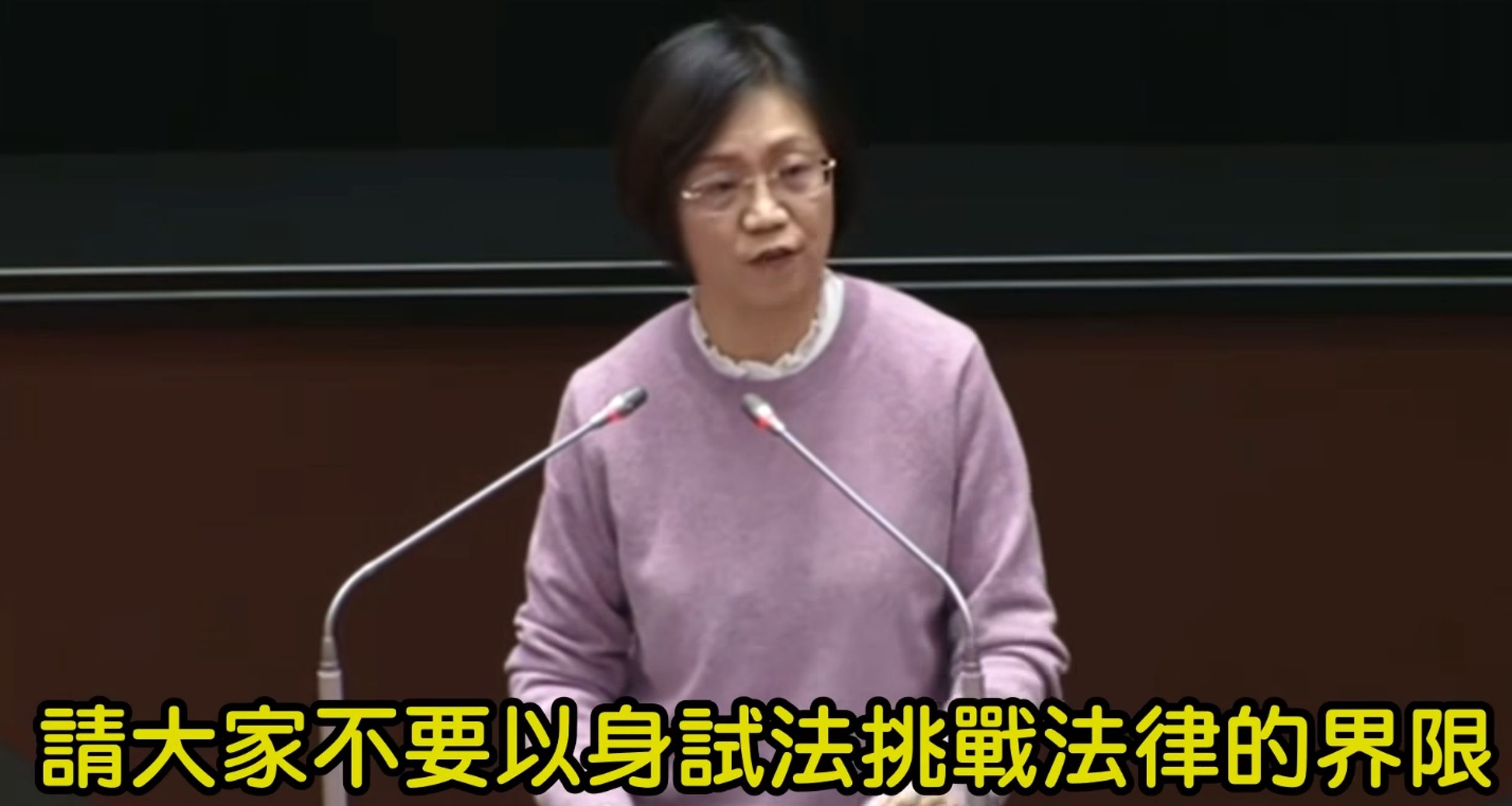 翁曉鈴今年2月在立院表示,修選罷法最重要的目的,就是要防止過往的假連署、死人連署、抄錄名冊等等這些弊端。(翻攝自打馬悍將粉絲團)