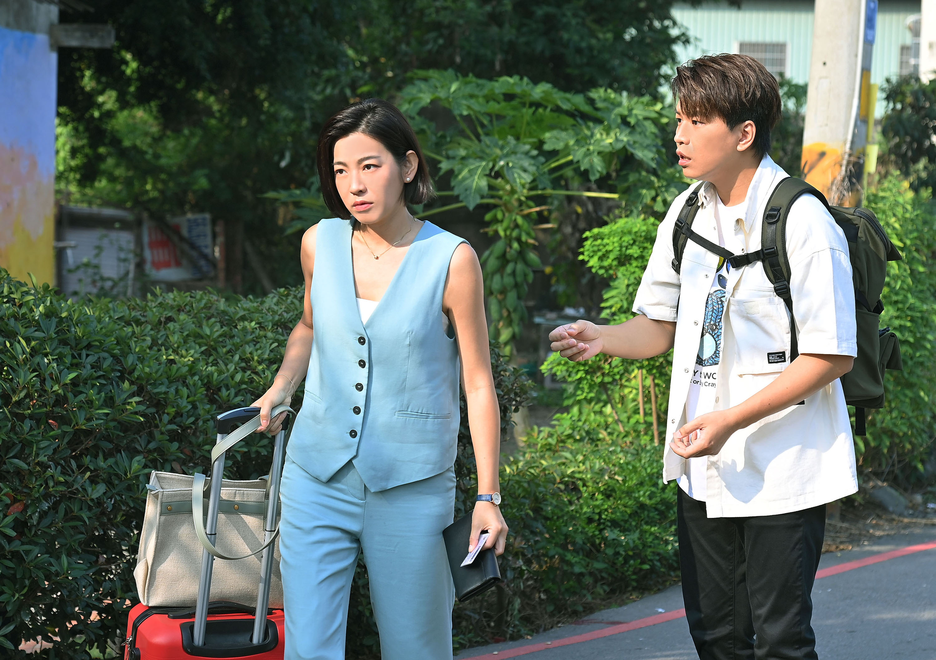 米可白（左）和蕭景鴻的認識起因於一場誤會。（台視提供）