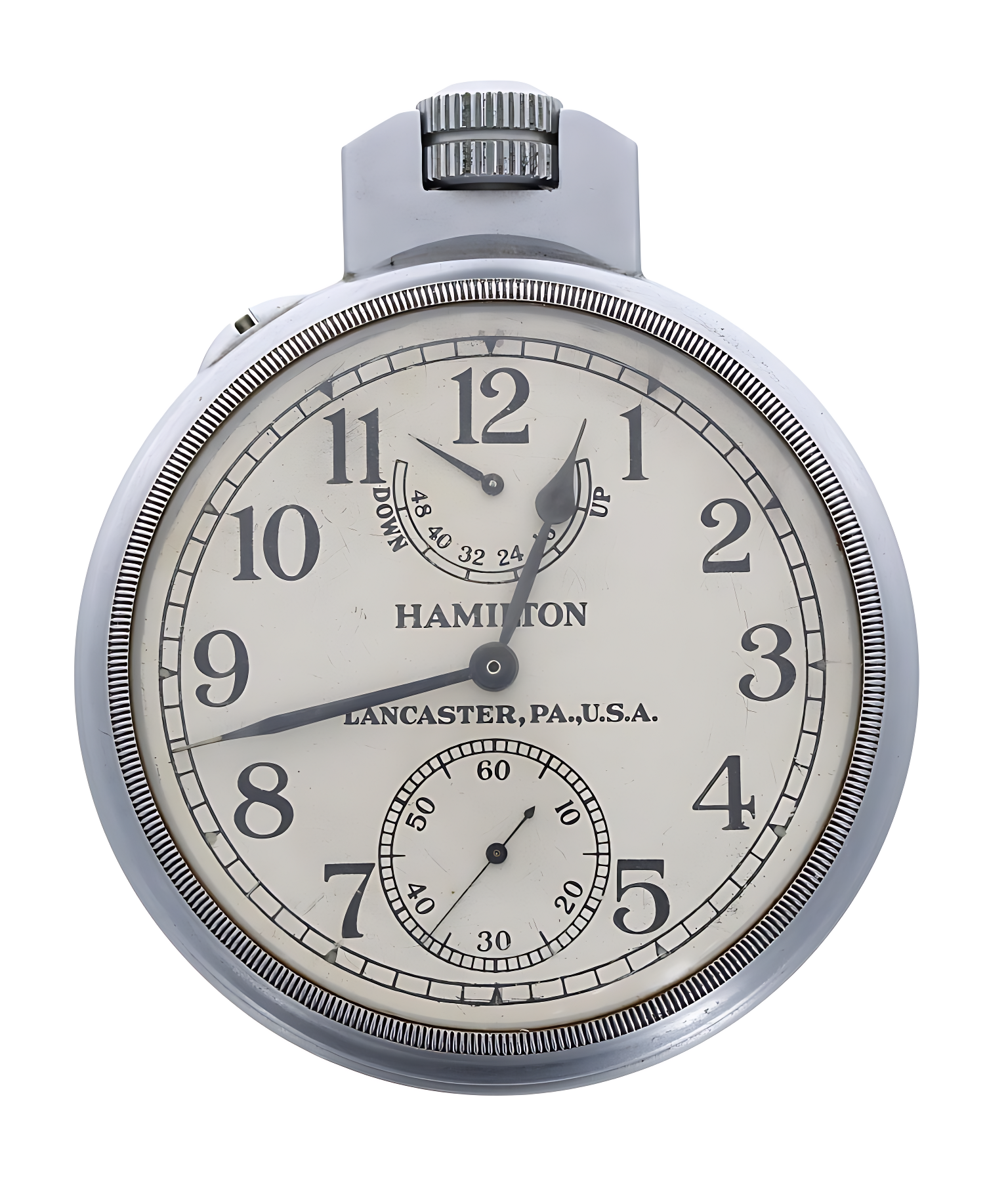 二戰時期，HAMILTON 製造 Model 22 甲板用計時器，採用高精度機芯，專供艦艇與岸基單位進行時間校對與精確定位作業。