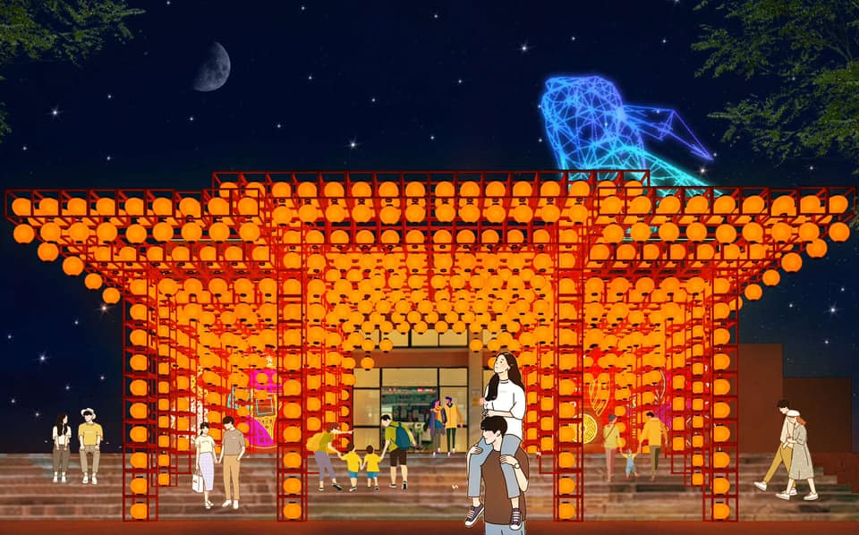 議員質疑桃園燈會宣傳照與去年極其相似，觀旅局回應，因活動尚未舉辦，皆以前一年度照片預告。（翻攝自黃瓊慧 桃園觀察日記臉書）