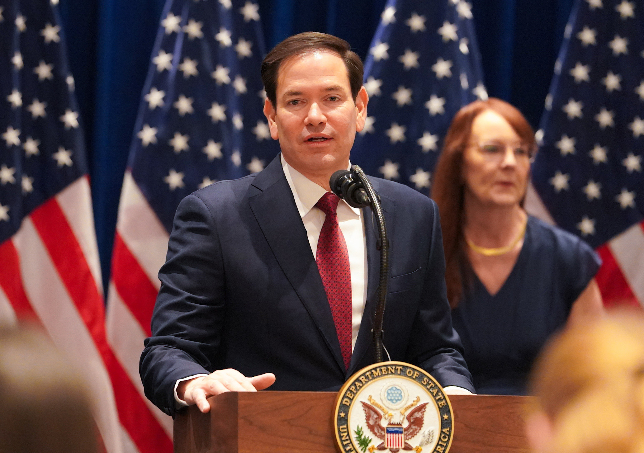 盧比歐呼籲中國政府，勸阻伊朗不要封鎖荷姆茲海峽。（翻攝X@SecRubio）