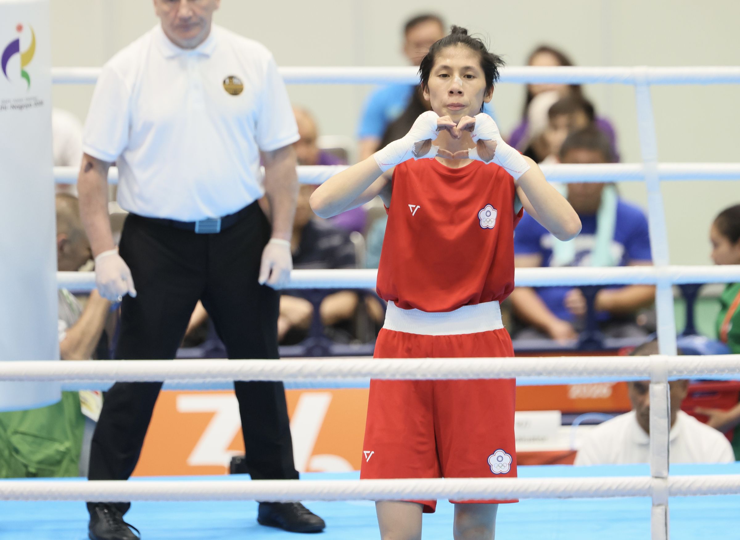 台灣女子拳擊選手林郁婷。（代表團提供）