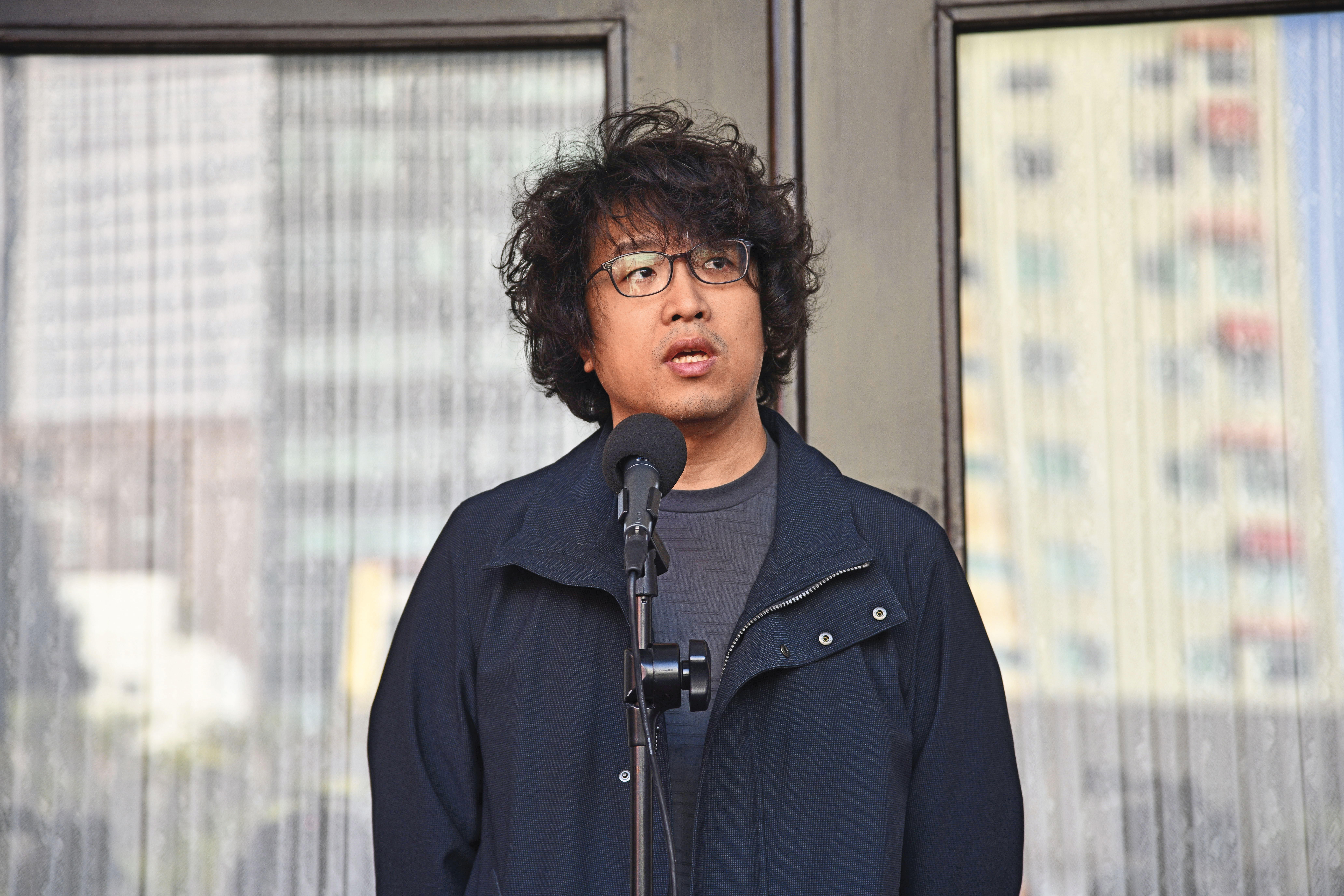 聯電創辦人曹興誠近來力拱民進黨提名立委沈伯洋（圖）參選2026台北市長。（鏡報李智為）