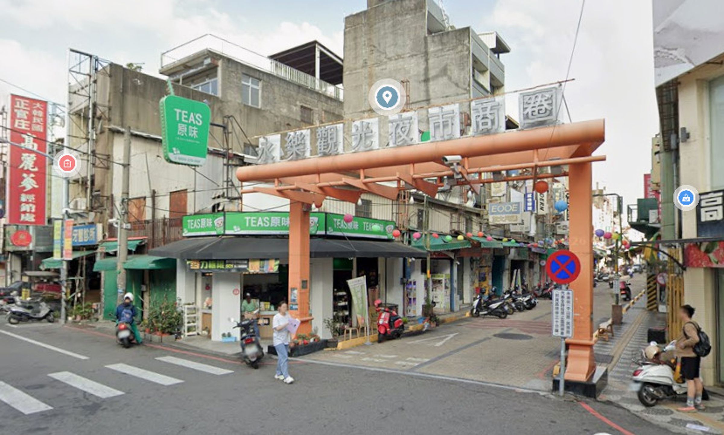 在地人指出，永樂夜市因租金飛漲倒至蕭條。（翻攝Google Maps）