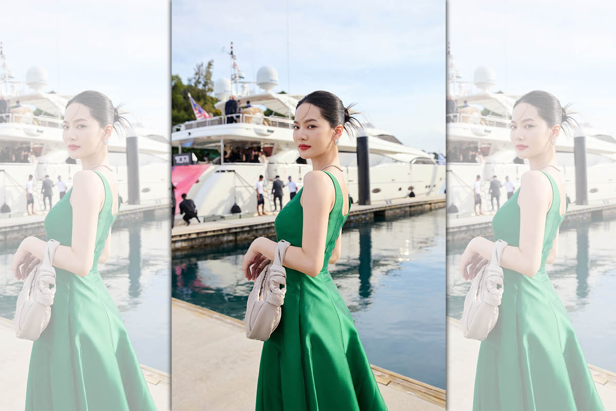 曾之喬搭遊艇享受海洋風情。（TUMI提供）