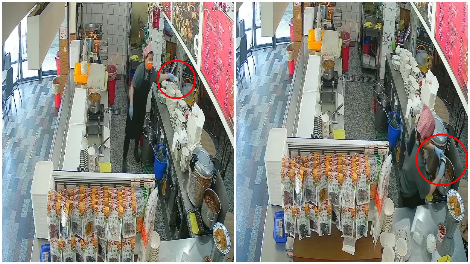 周氏蝦捲「廚餘倒回滷鍋」，噁爛過程曝光。（翻攝Dcard）