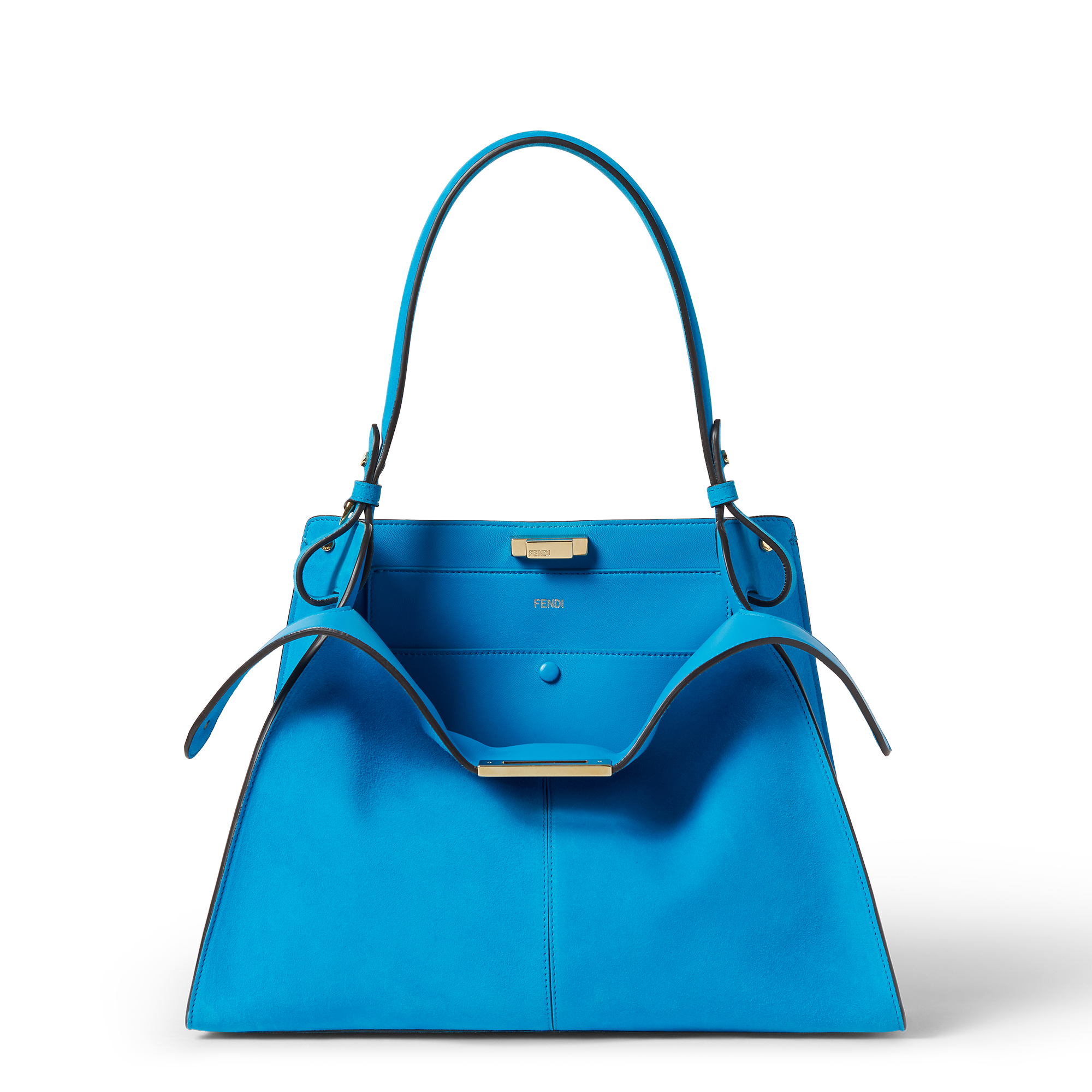 FENDI Way中型款式。海藍色NT$130,000。(FENDI提供)
