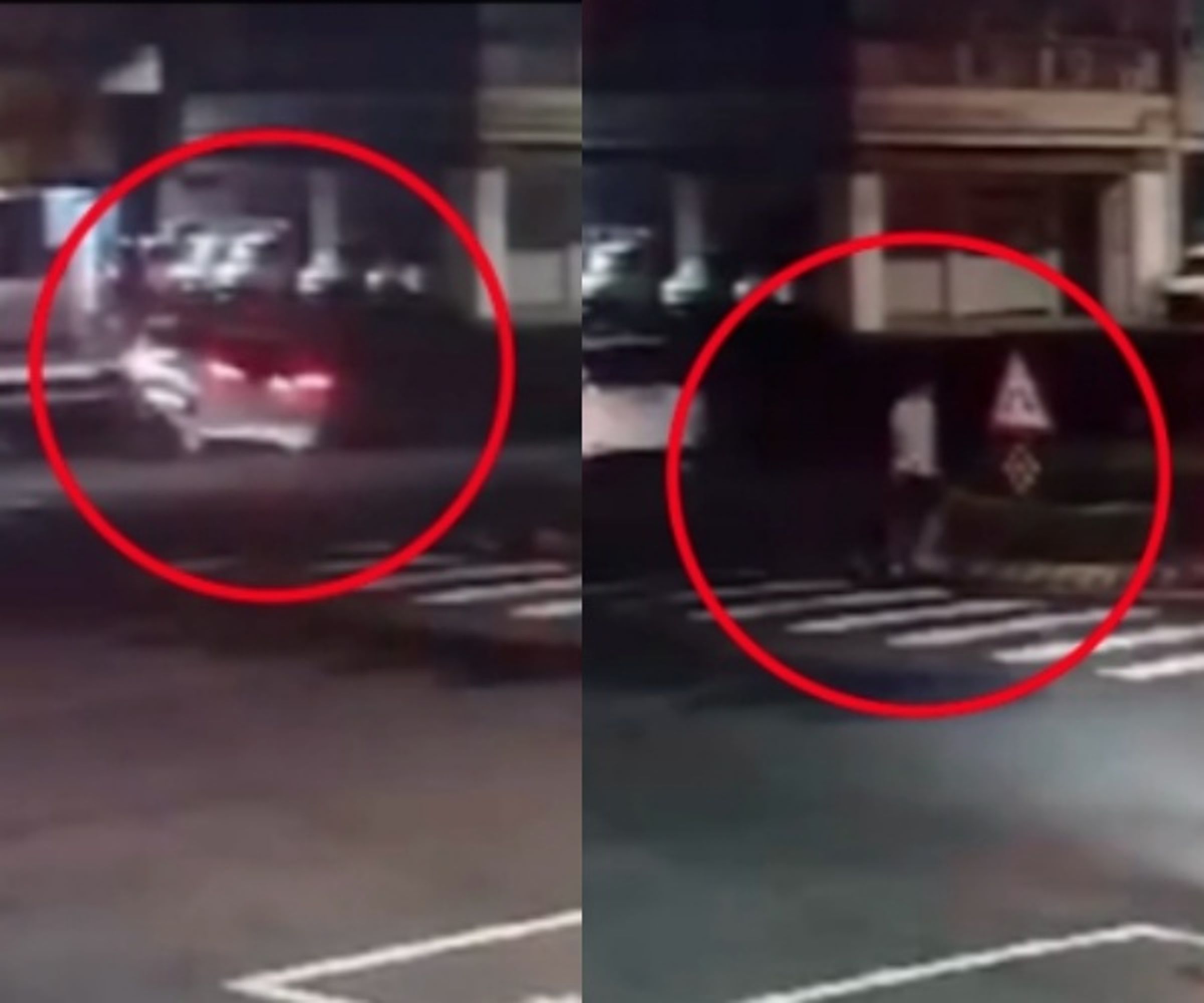 監視器畫面看出,施男自撞後,下車查看車況,隨即棄車徒步離開。(翻攝畫面)