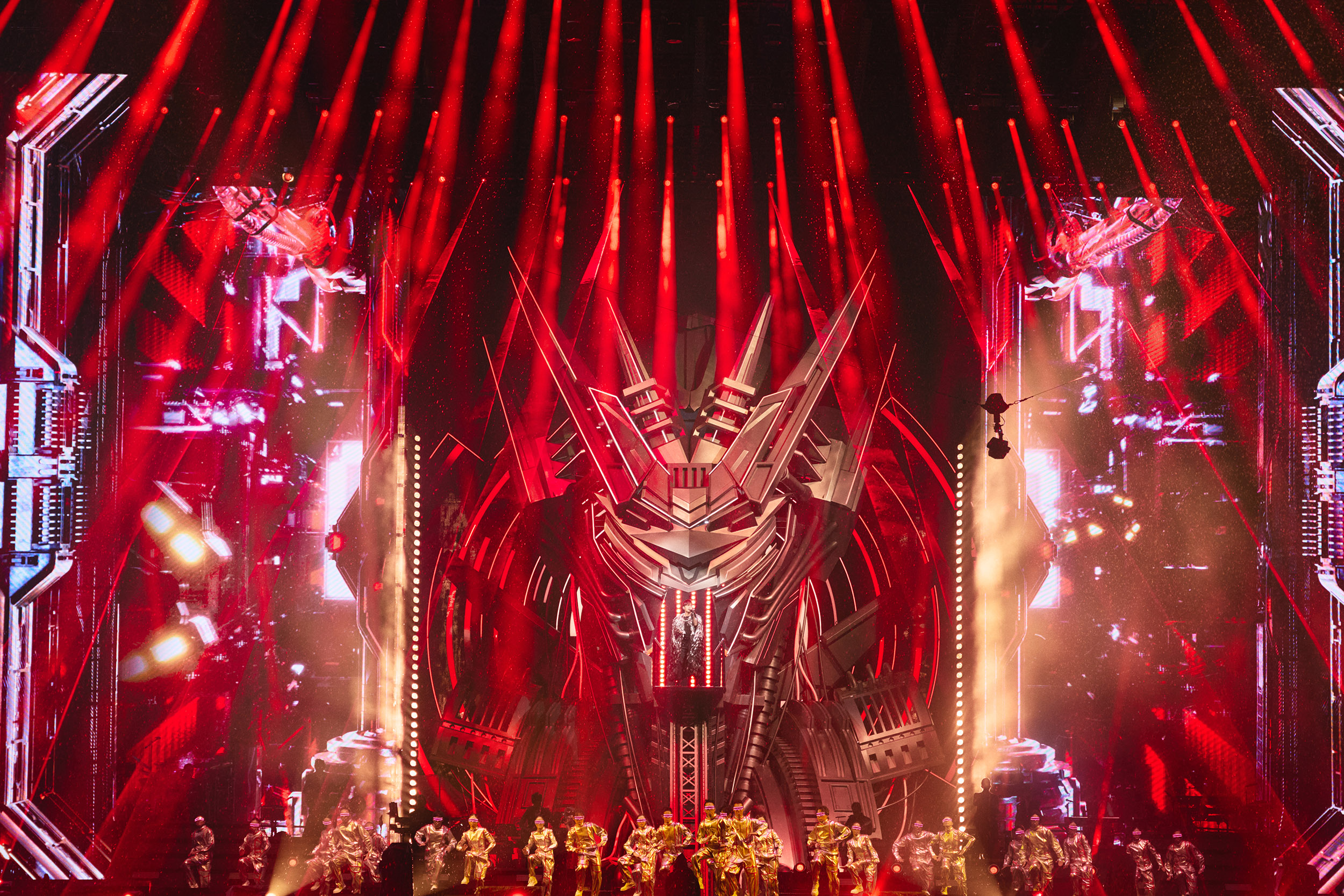 周杰倫《煙花杭州嘉年華II周杰倫2026》世界巡迴演唱會在杭州奧體中心體育場炫麗登場。（杰威爾提供）