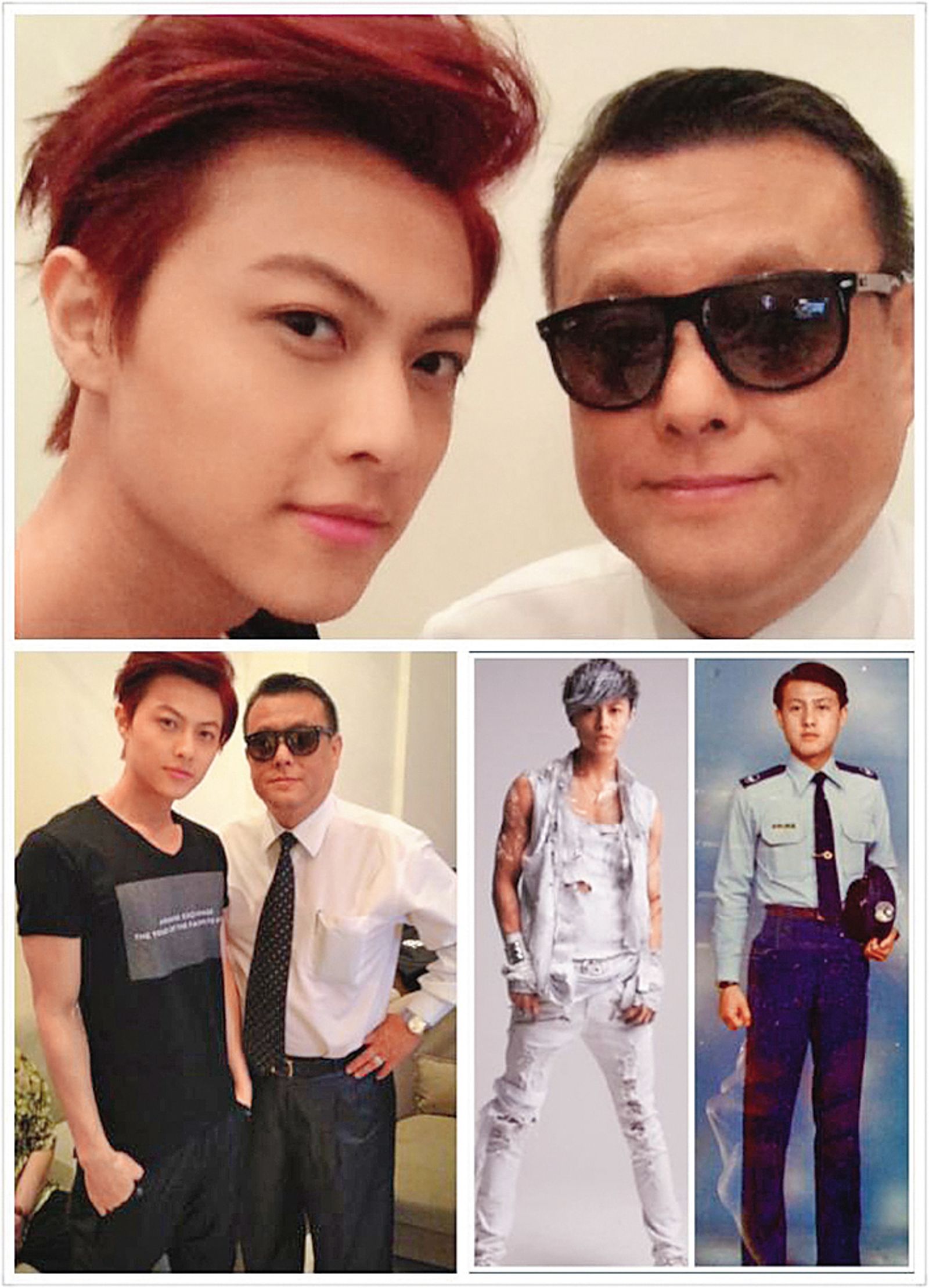 王子（左）的父親（右）欠下高額債務，父子關係也分崩離析。（翻攝自邱勝翊臉書）