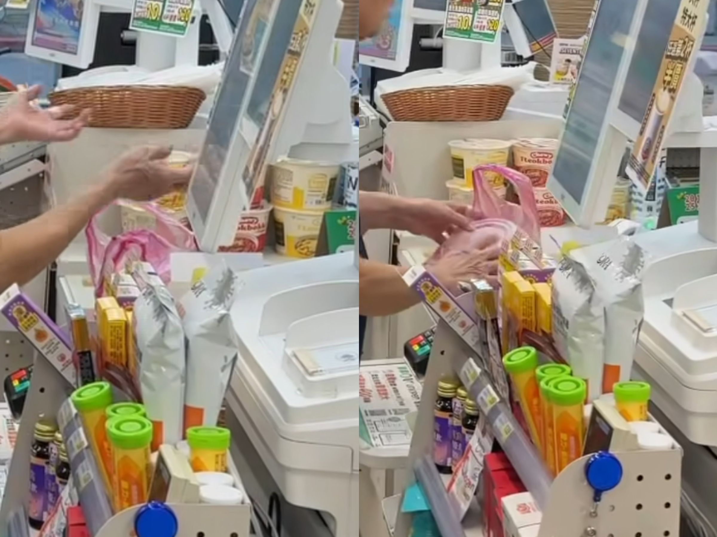 台北天母一名阿嬤上午在超商購買關東煮與茶葉蛋後,竟在下午回到店內要求退貨。(翻攝自threads@shaoyu1013)