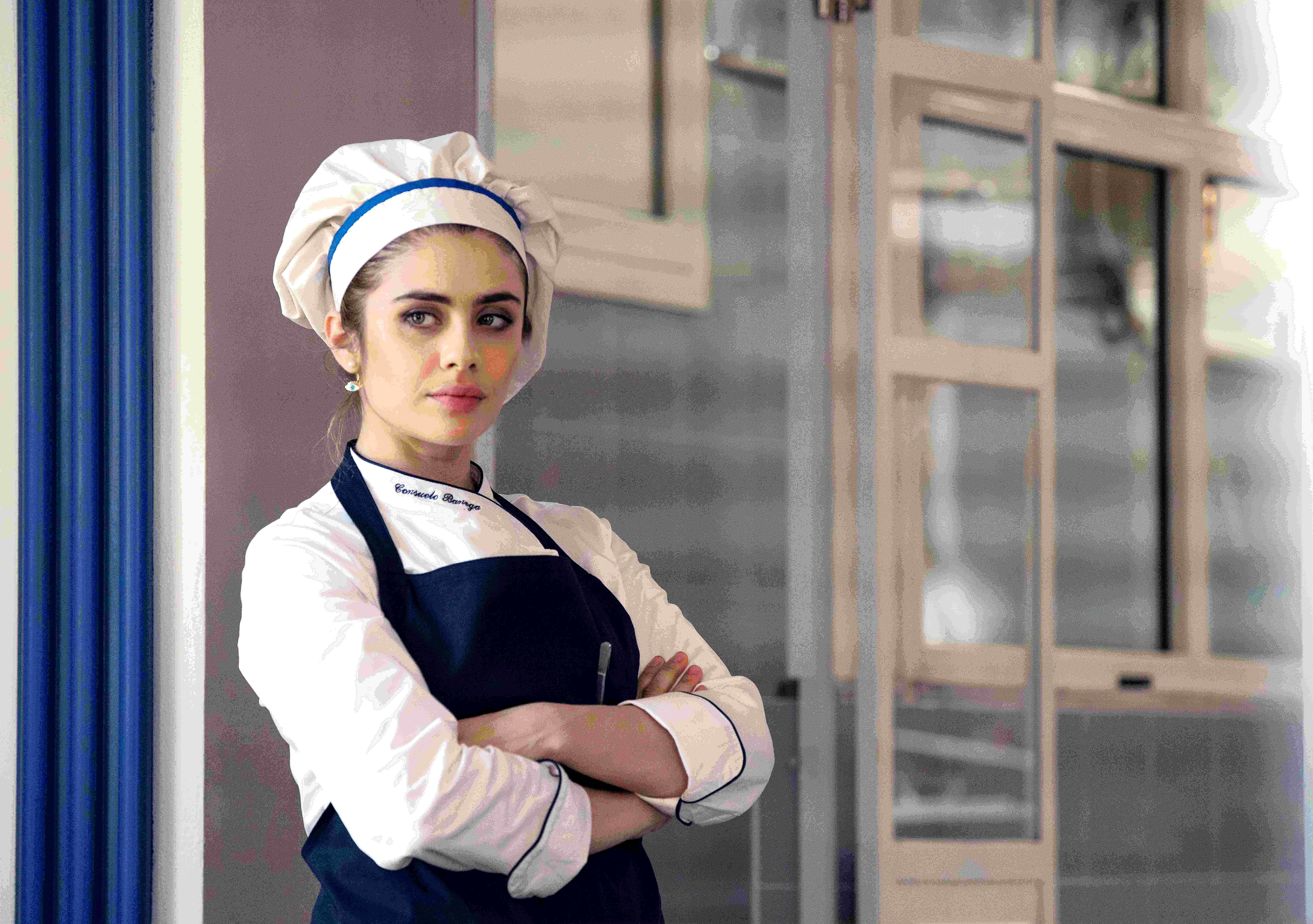 葛麗泰史卡拉諾在片中飾演追星女主廚,下廚難不了她。(海鵬提供)