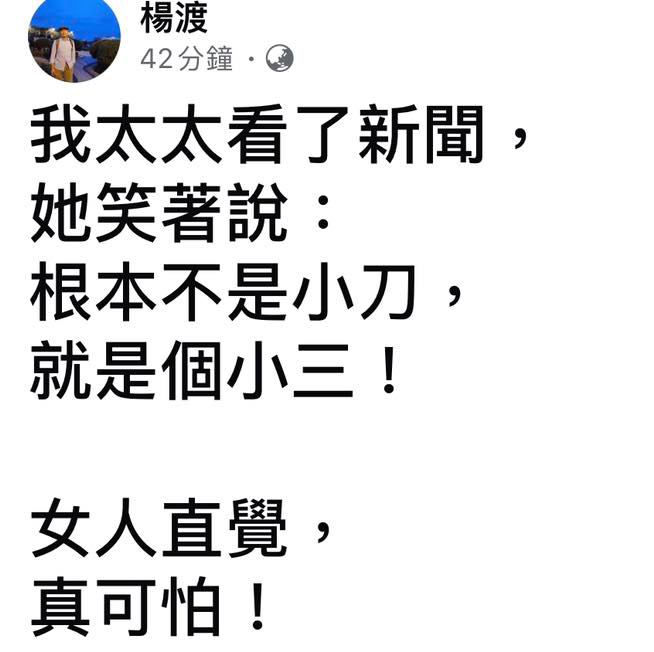 楊渡影射金溥聰與馬英九關係。（翻攝臉書）