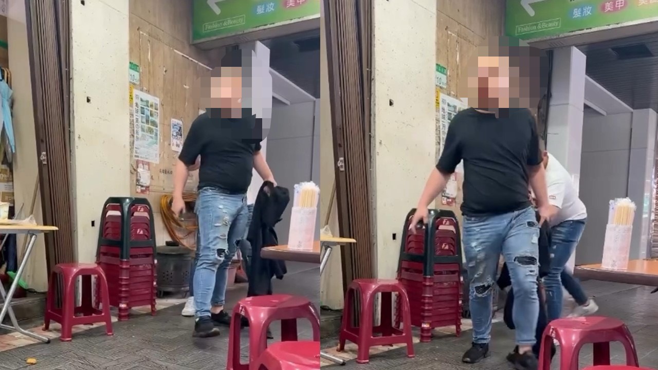 北市一名男子在爭執過程中竟亮出折疊刀。（翻攝自八炯Threads）
